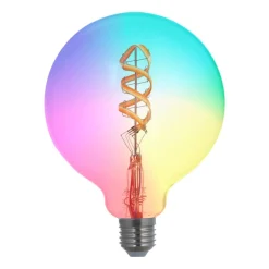 LUUMR Smart LED, E27, G125, 4W, RGB, Tuya, WLAN, klar, CCT