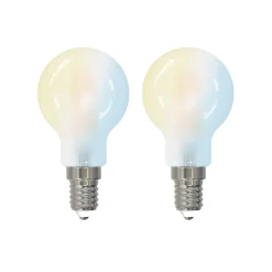 LUUMR Smart LED-dråbepære, sæt med 2, E14, 4,2W, mat, Tuya