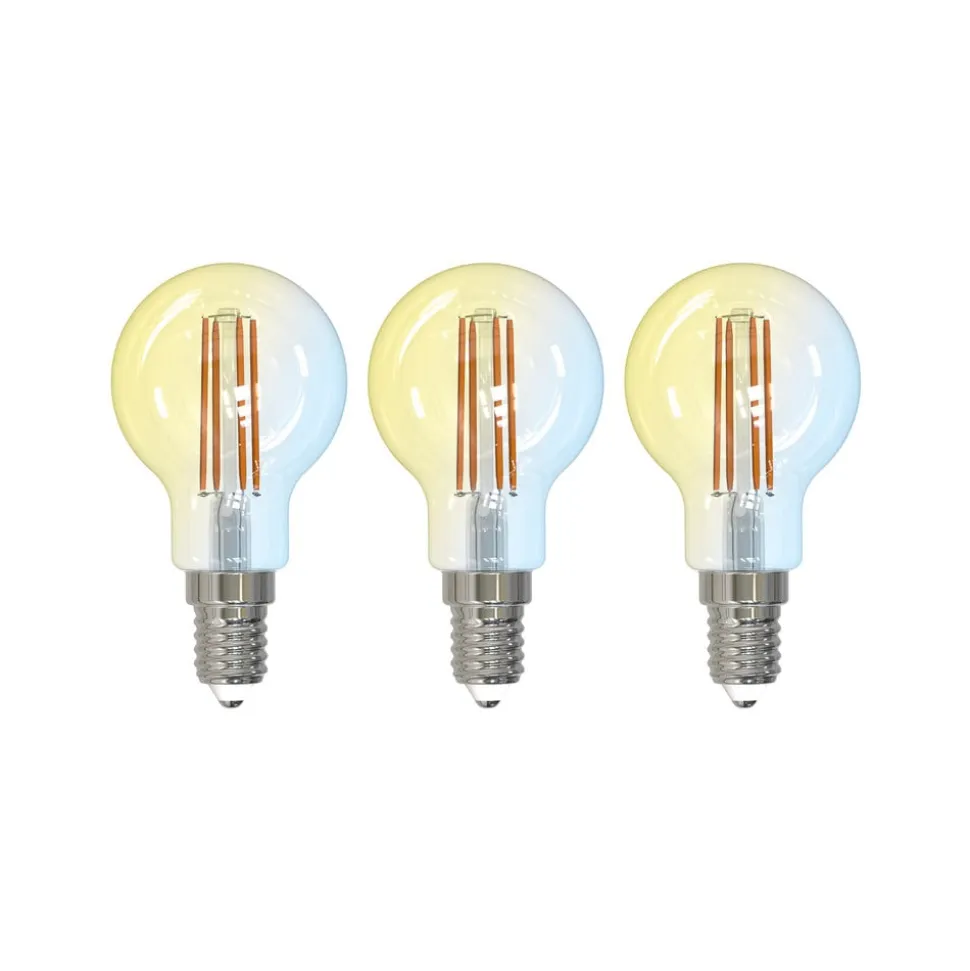 LUUMR Smart LED-dråbepære sæt med 3 E14 4,2W CCT klar Tuya