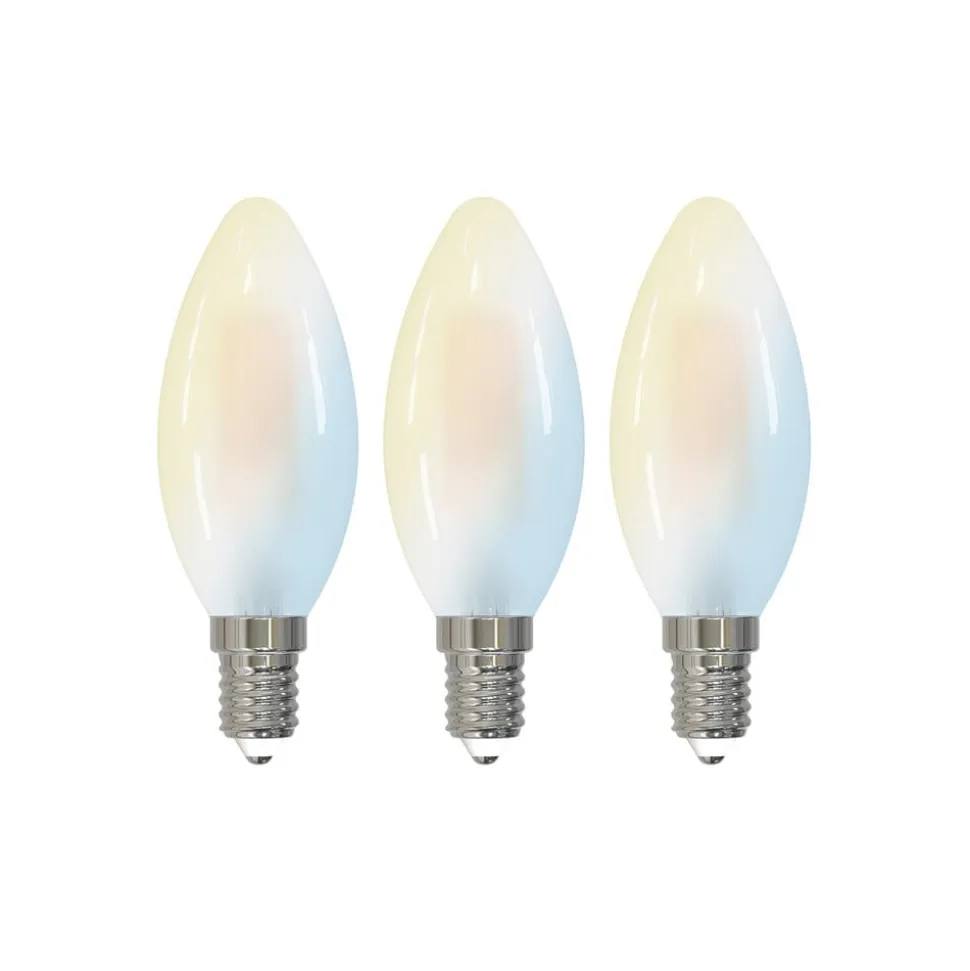 LUUMR Smart LED-dråbepære sæt med 3 E14 4,2W CCT klar Tuya