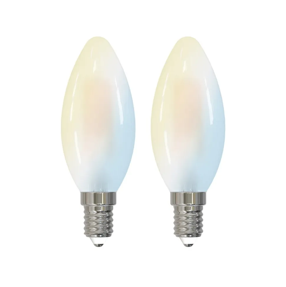 LUUMR Smart LED-dråbepære sæt med 2 E14 4,2W CCT klar Tuya