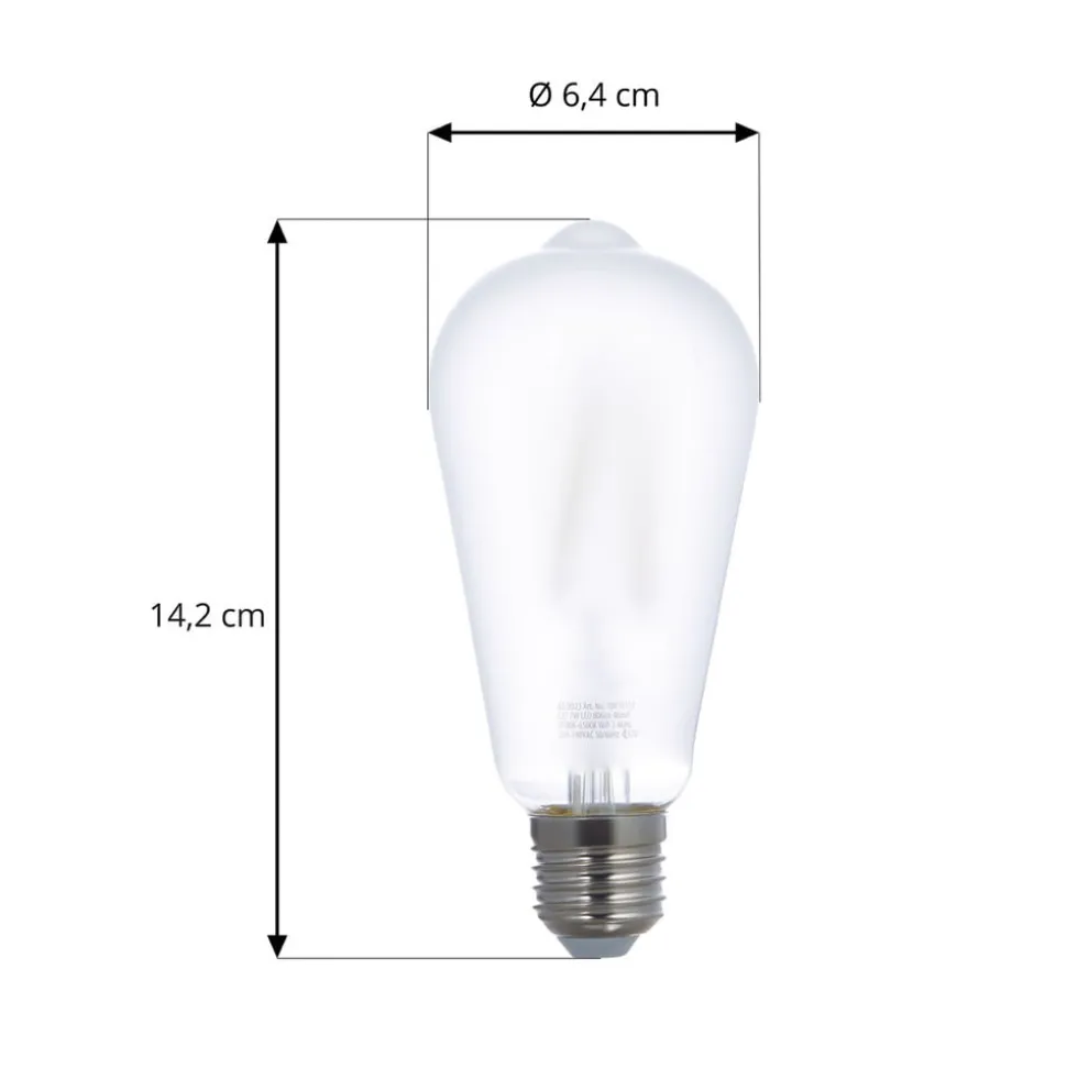 LUUMR Smart LED-pære, 2 stk, E27, ST64, 7W, mat, Tuya
