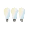 LUUMR Smart LED-pære, 3 stk, E27, ST64, 7W, mat, Tuya
