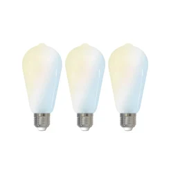 LUUMR Smart LED-pære, 3 stk, E27, ST64, 7W, mat, Tuya