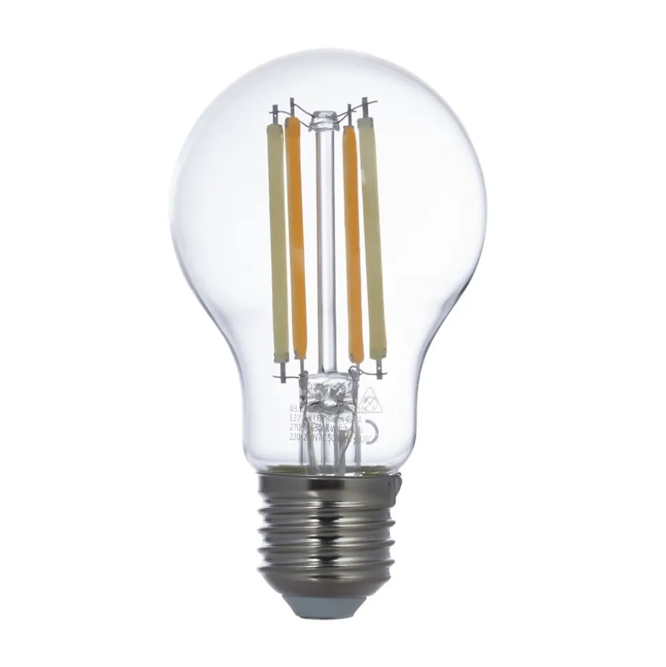 LUUMR Smart LED-pære klar E27 A60 7W Tuya WLAN CCT