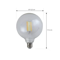LUUMR Smart LED-pære klar E27 G125 7W Tuya WLAN CCT