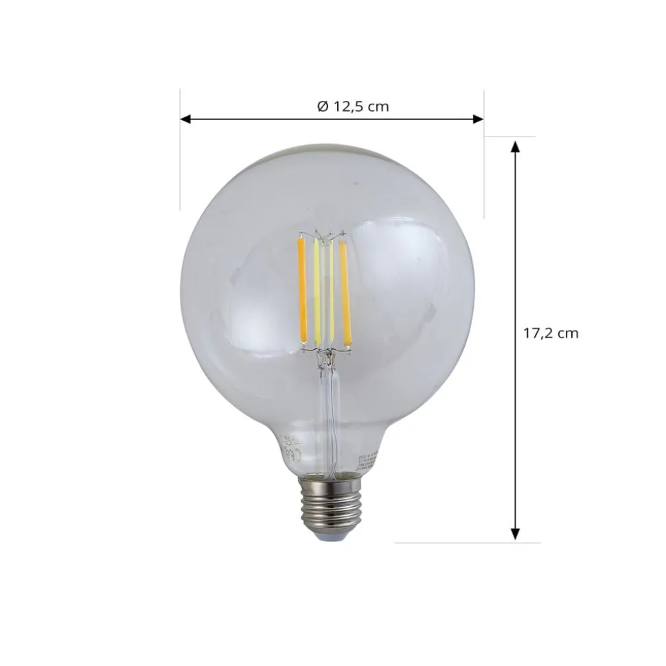 LUUMR Smart LED-pære klar E27 G125 7W Tuya WLAN CCT