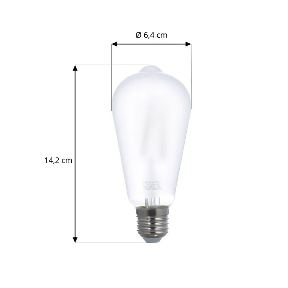 LUUMR Smart LED-pære mat E27 ST64 7W Tuya WLAN CCT