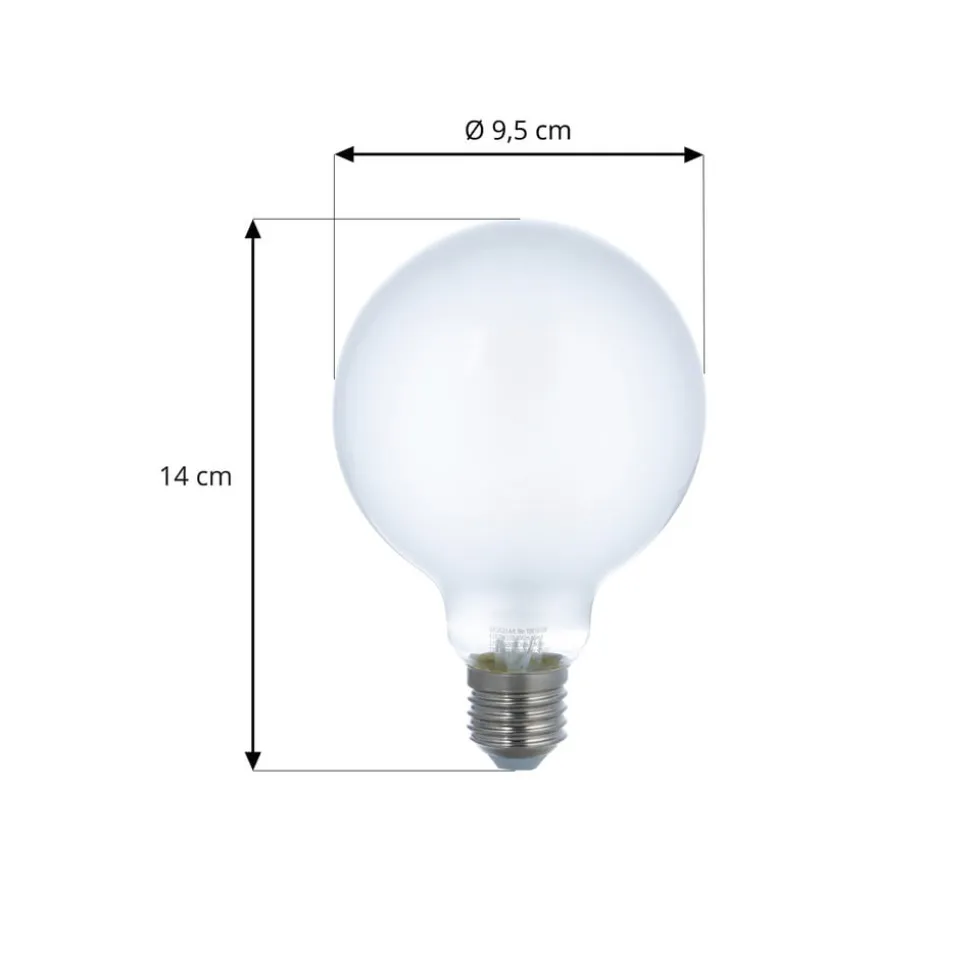 LUUMR Smart LED-pære mat E27 G95 7W Tuya WLAN CCT