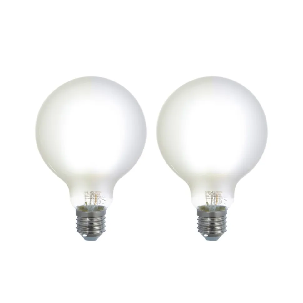LUUMR Smart LED-pære sæt med 2 E27 G95 7W mat Tuya