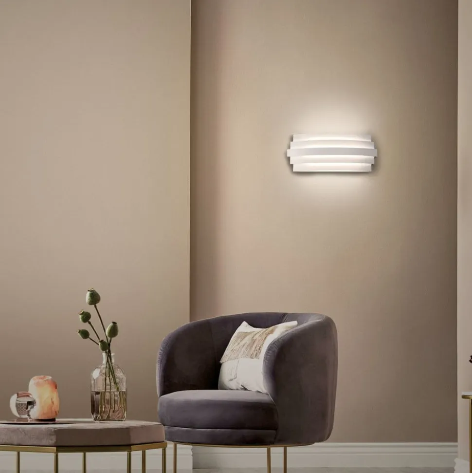 Luxur LED-væglampe, hvid