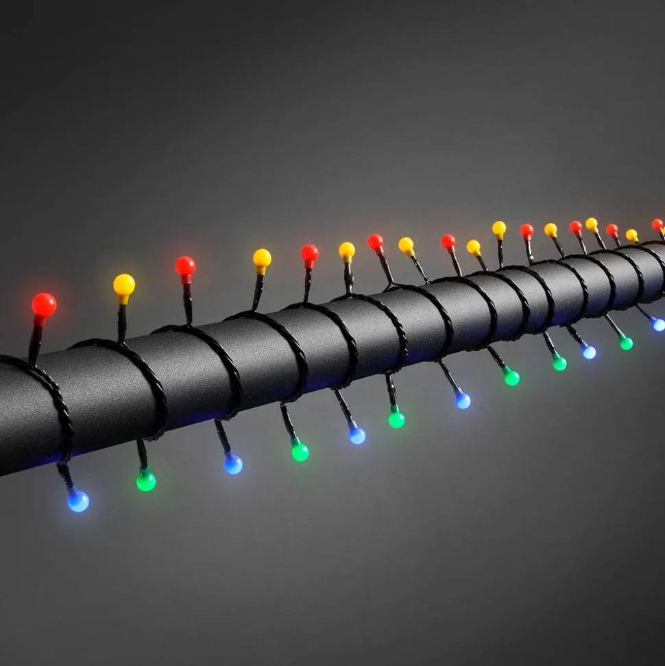 80-lys LED lyskæde til udendørs brug, farverig