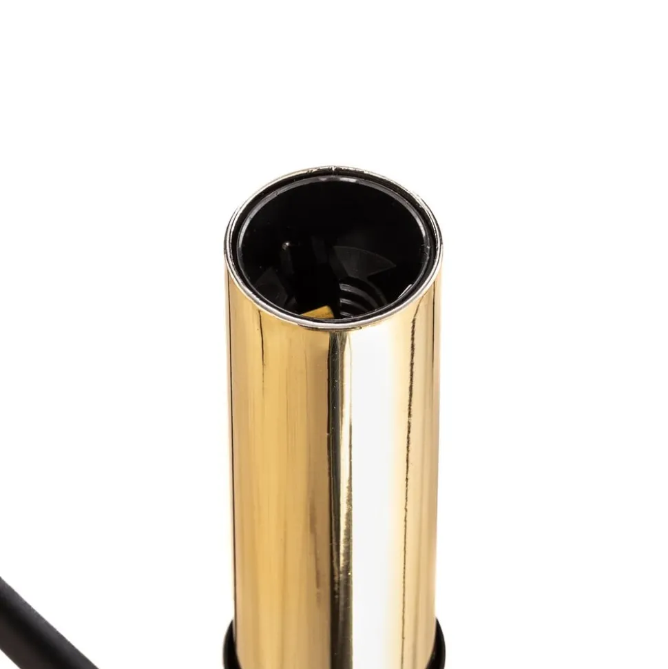 Lysekrone Ampli, sort/guld, 6 lyskilder