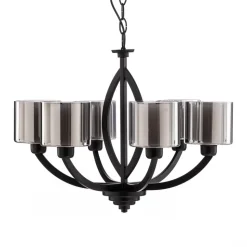 Lysekrone AV-7002-1876-6BSY med glasskærme