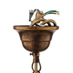 Lysekrone Botte i metal med 5 lyskilder, bronze