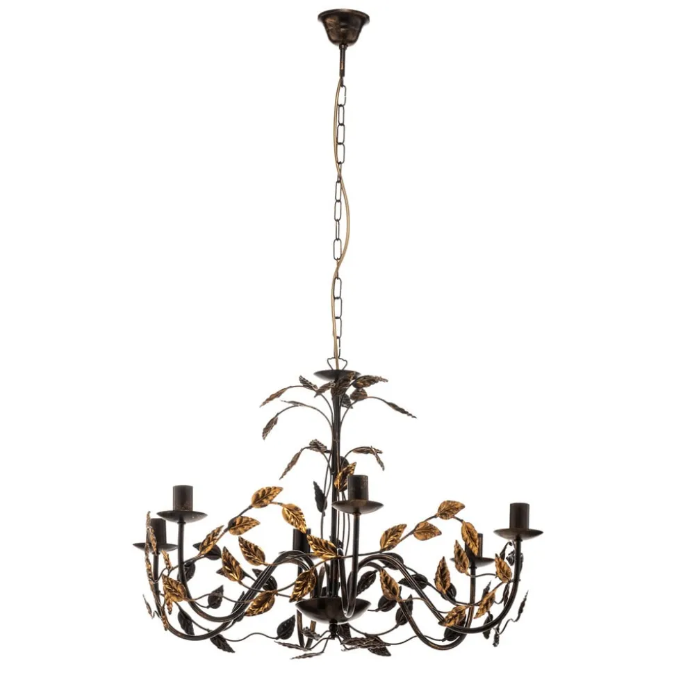 Lysekrone Collana metal 6 lyskilder bronze