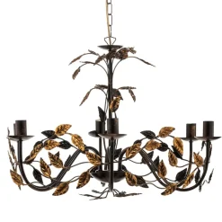 Lysekrone Collana metal 6 lyskilder bronze