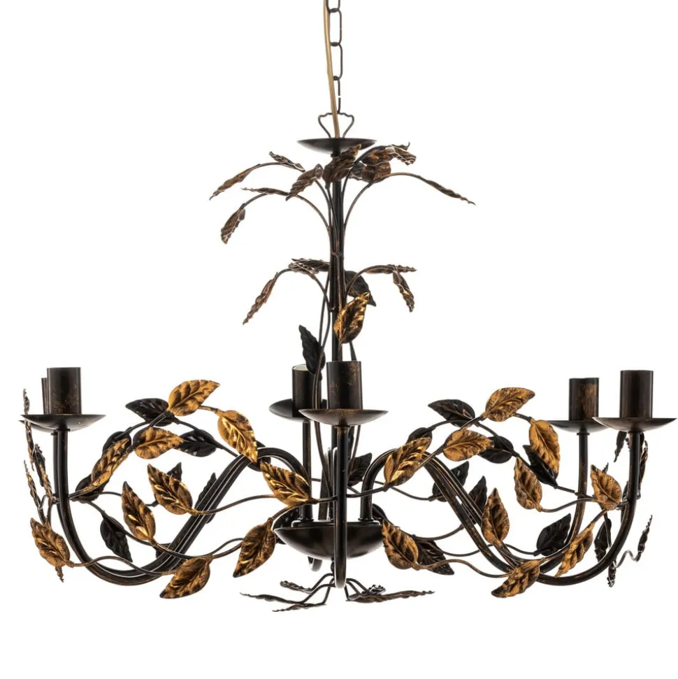 Lysekrone Collana metal 6 lyskilder bronze