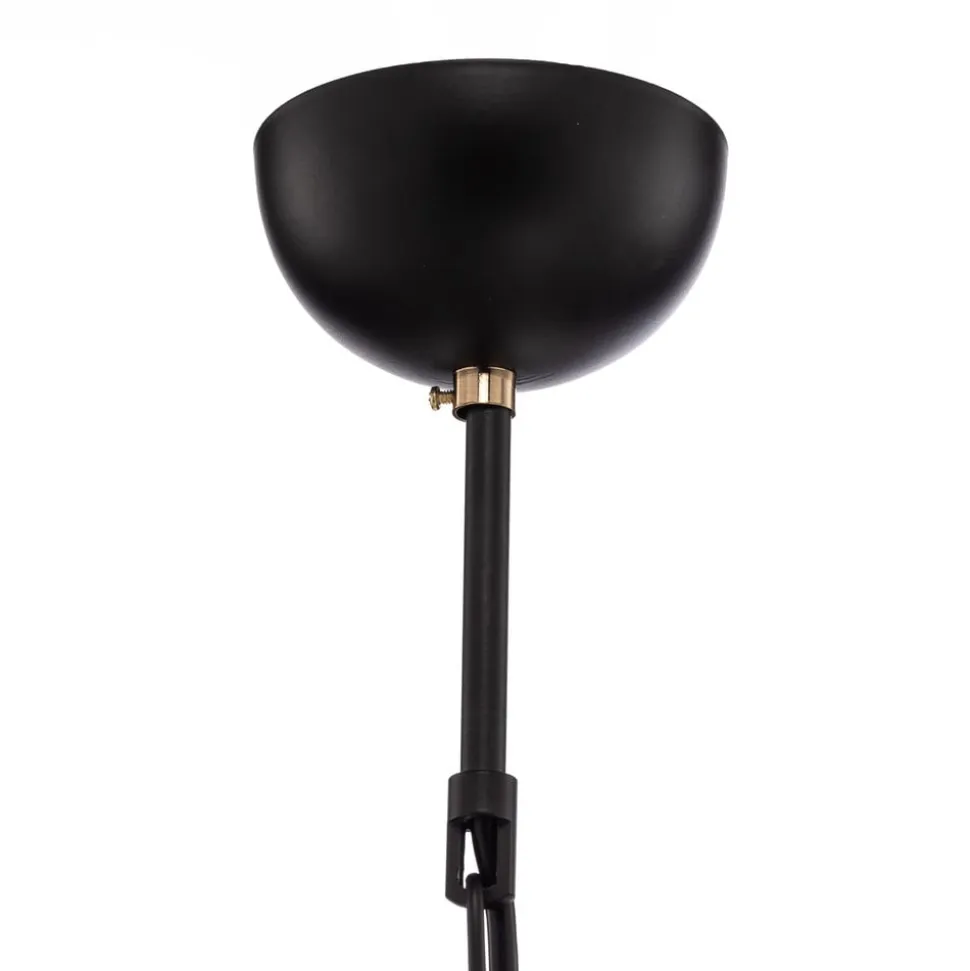 Lysekrone Dofa, messing antik/sort 6 lyskilder