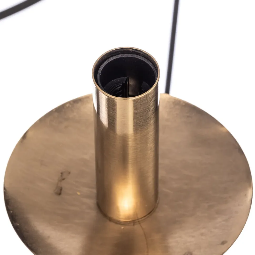 Lysekrone Dofa, messing antik/sort 6 lyskilder