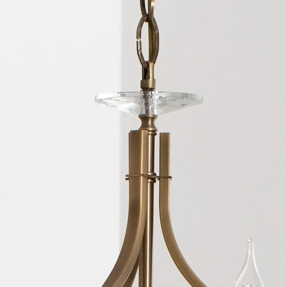 Lysekrone Elizabeth Ø80cm metal/krystal 8flg. antik guld