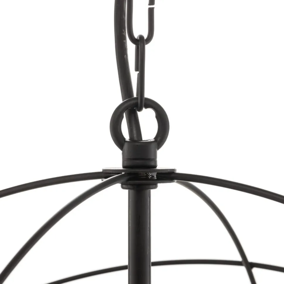 Lysekrone Globe med 5 lyskilder, sort