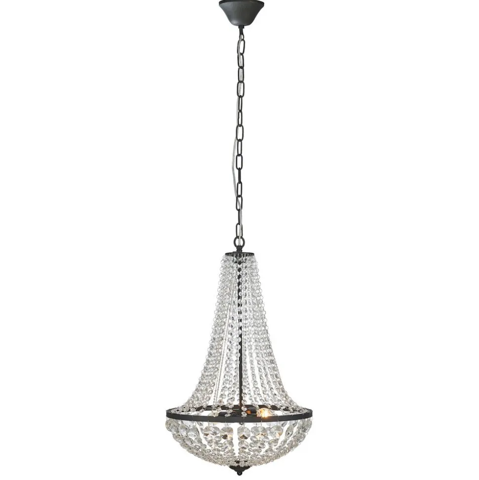 Lysekrone GRÄNSÖ, sort, IP20, Ø 40 cm