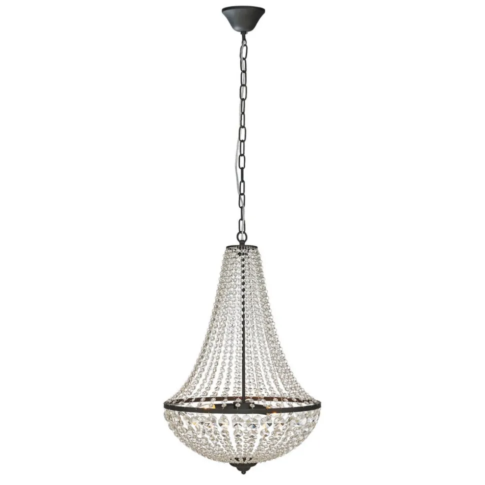 Lysekrone GRÄNSÖ, sort, IP20, Ø 50 cm