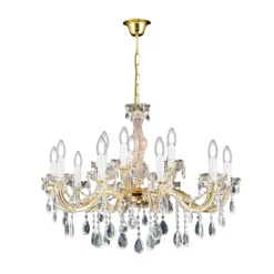 Lysekrone Marie Claire krystalglas 15-flammet