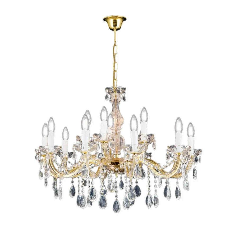 Lysekrone Marie Claire krystalglas 15-flammet