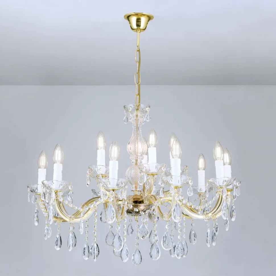 Lysekrone Marie Claire krystalglas 15-flammet
