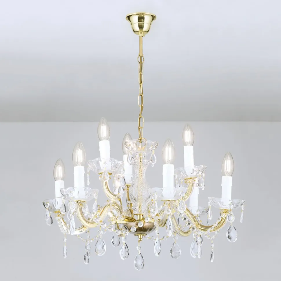 Lysekrone Marie Claire krystalglas 9 lyskilder