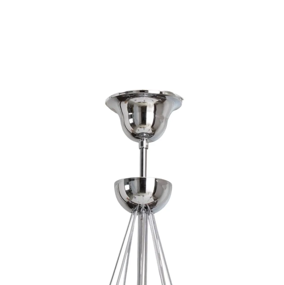 Lysekrone Retro, 8 lyskilder 75 cm, krom