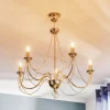 Lysekrone Retro, femarmet 75 cm, guld