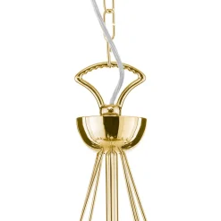 Lysekrone Retro, 16-flammet, guld