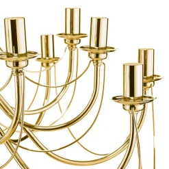 Lysekrone Retro, 16-flammet, guld