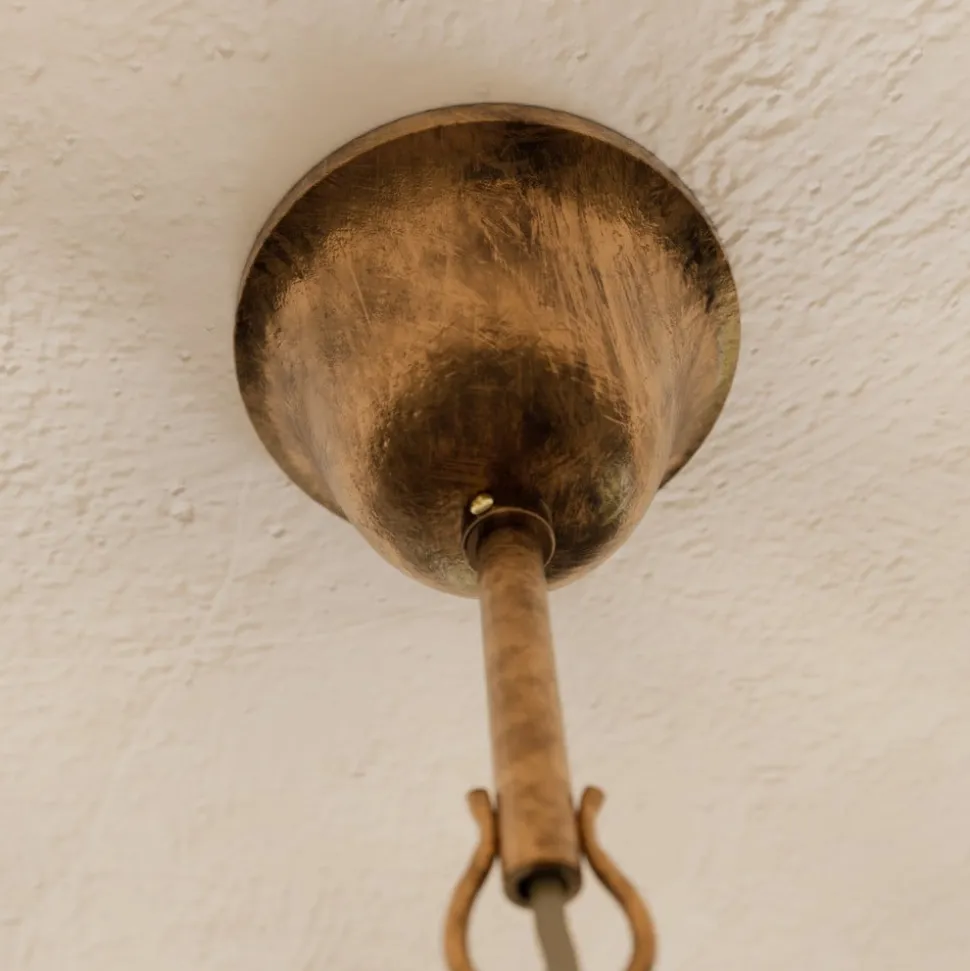 Lysekrone Teresa, bronze, krystal, Ø 70 cm, 8 lys