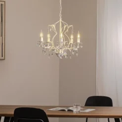 Lysekrone Teresa, elfenben 5 lyskilder