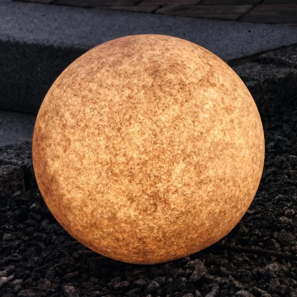 Lysende dekokugle Mundan, 30 cm, terrakotta