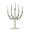 Lysestage Elias Tradition femflammet hvid