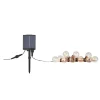 Lyskæde Suno, solcelle, USB, plast, 10 lyskilder, IP44