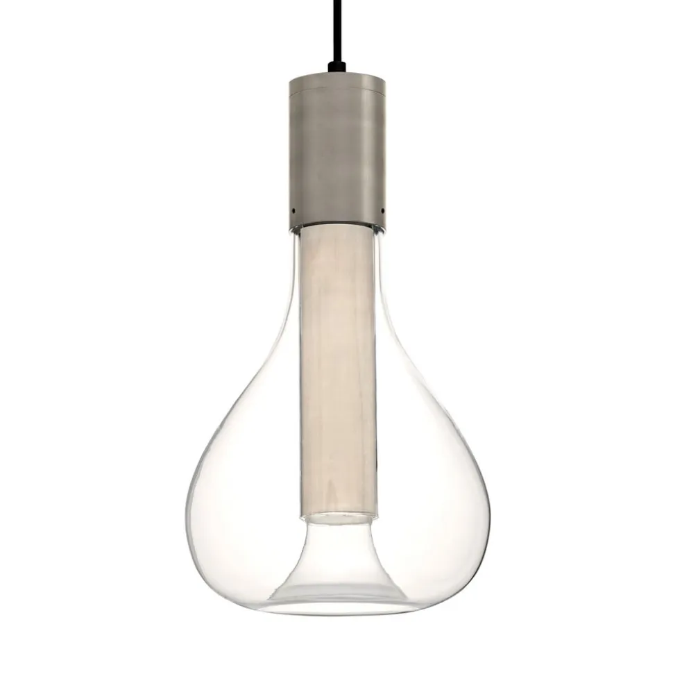 LZF Eris LED-pendellampe, glas, aluminium/elfenben