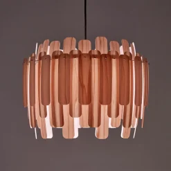 LZF Maruja træ-pendellampe, rosa