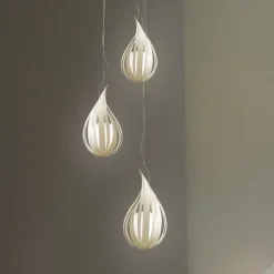 LZF Raindrop mini pendellampe, elfenben