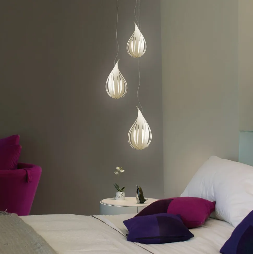 LZF Raindrop mini pendellampe, elfenben