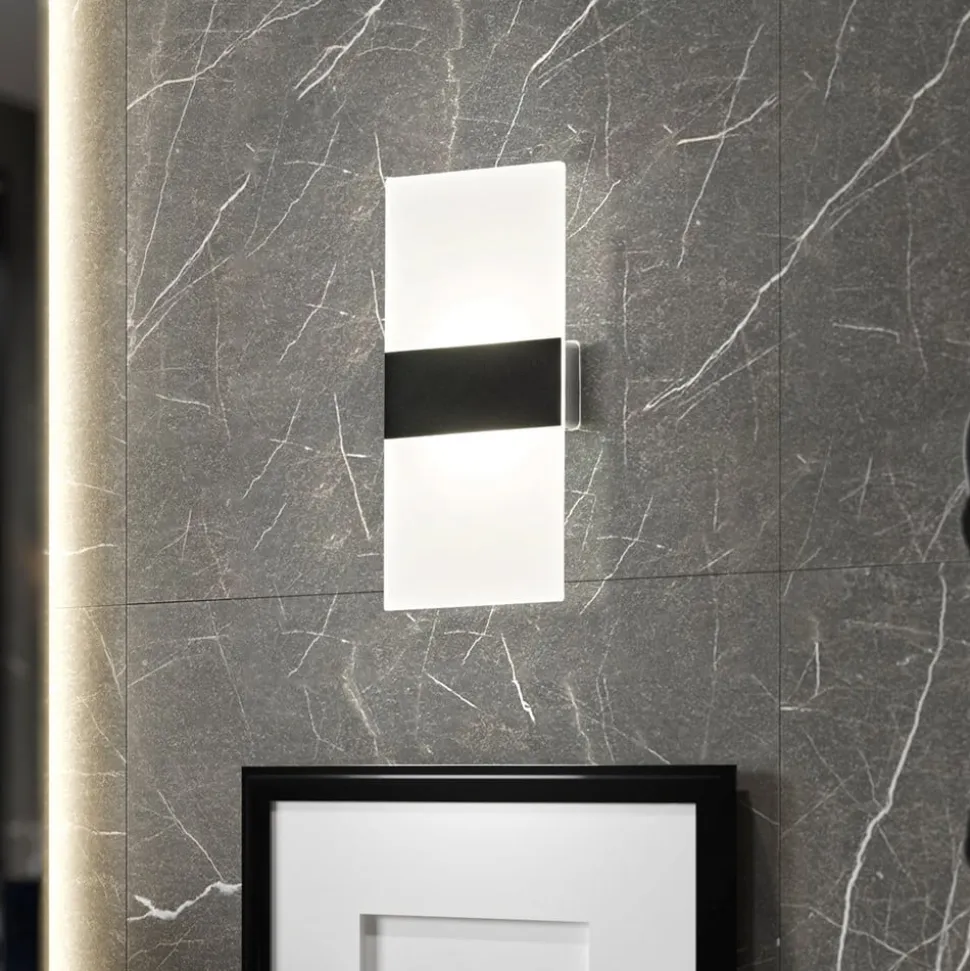 Magnetics LED-væglampe, sort, 22,5 cm høj