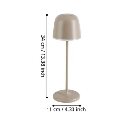 Mannera LED-bordlampe med batteri, sand