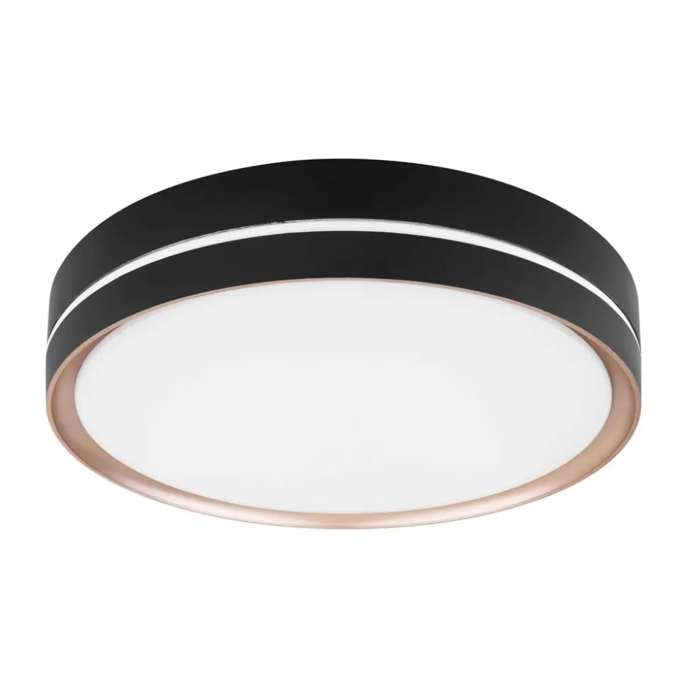 Manni LED-loftlampe, Ø 39 cm, sort/bronzefarvet, CCT