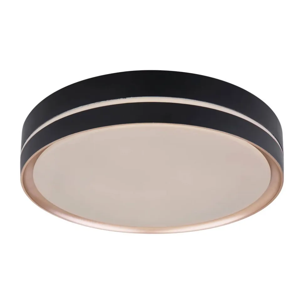Manni LED-loftlampe, Ø 39 cm, sort/bronzefarvet, CCT