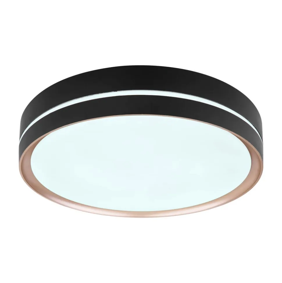 Manni LED-loftlampe, Ø 39 cm, sort/bronzefarvet, CCT